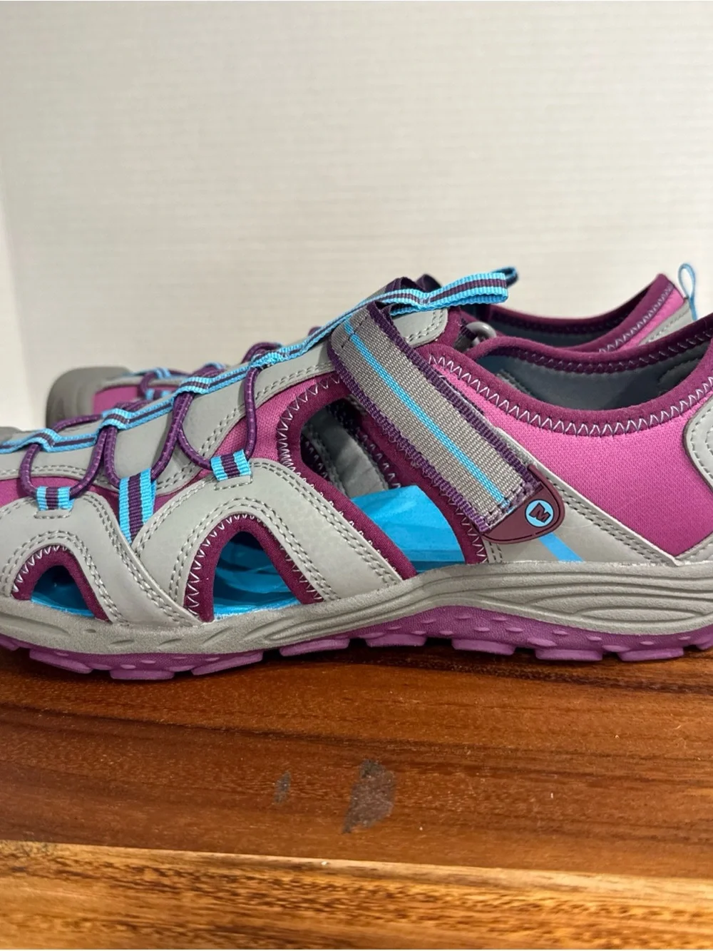 Merrell Sandals Shoes Big Kids Size 7 M Gray Purple Closed Toe Hiking Water